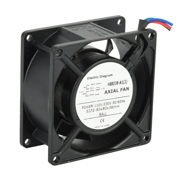 Ventilador de refrigeración versátil AC de doble voltaje 8038