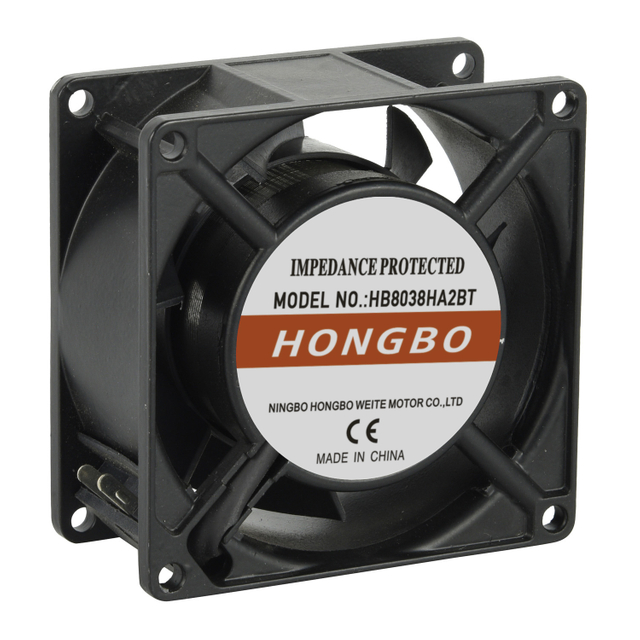 Ventilador de refrigeración axial AC 8038 electrónico e industrial de alto rendimiento Hongbo de 80 mm x 80 mm x 38 mm
